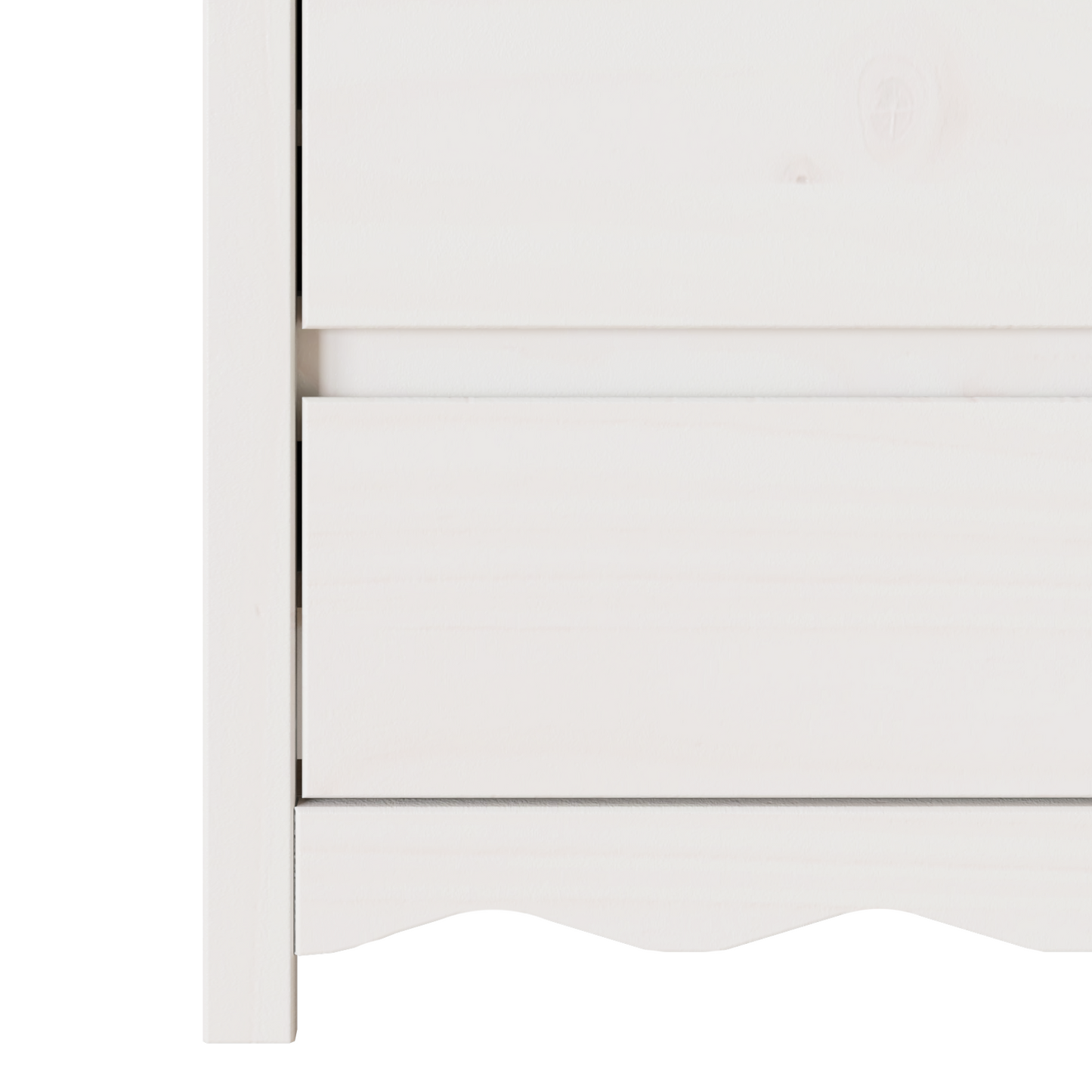 Chest of Drawers "DRAMMEN" White 76,5x40x91 cm Solid Wood Pine