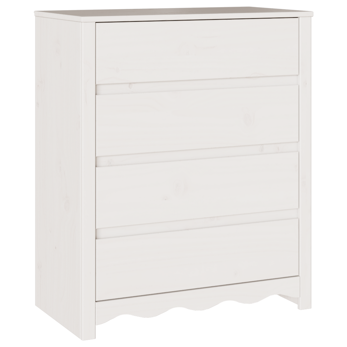 Chest of Drawers "DRAMMEN" White 76,5x40x91 cm Solid Wood Pine