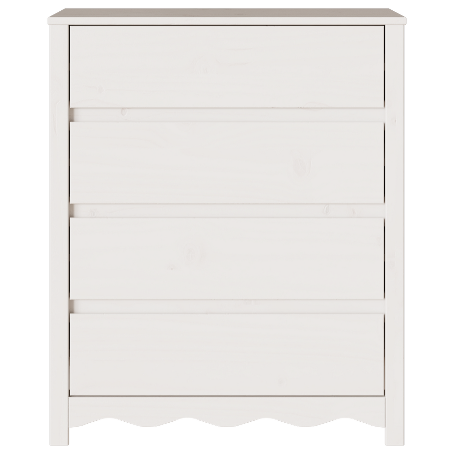 Chest of Drawers "DRAMMEN" White 76,5x40x91 cm Solid Wood Pine