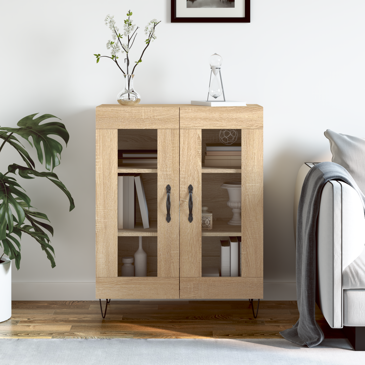 Sideboard Sonoma oak 69.5 x 34 x 90 cm Engineered wood