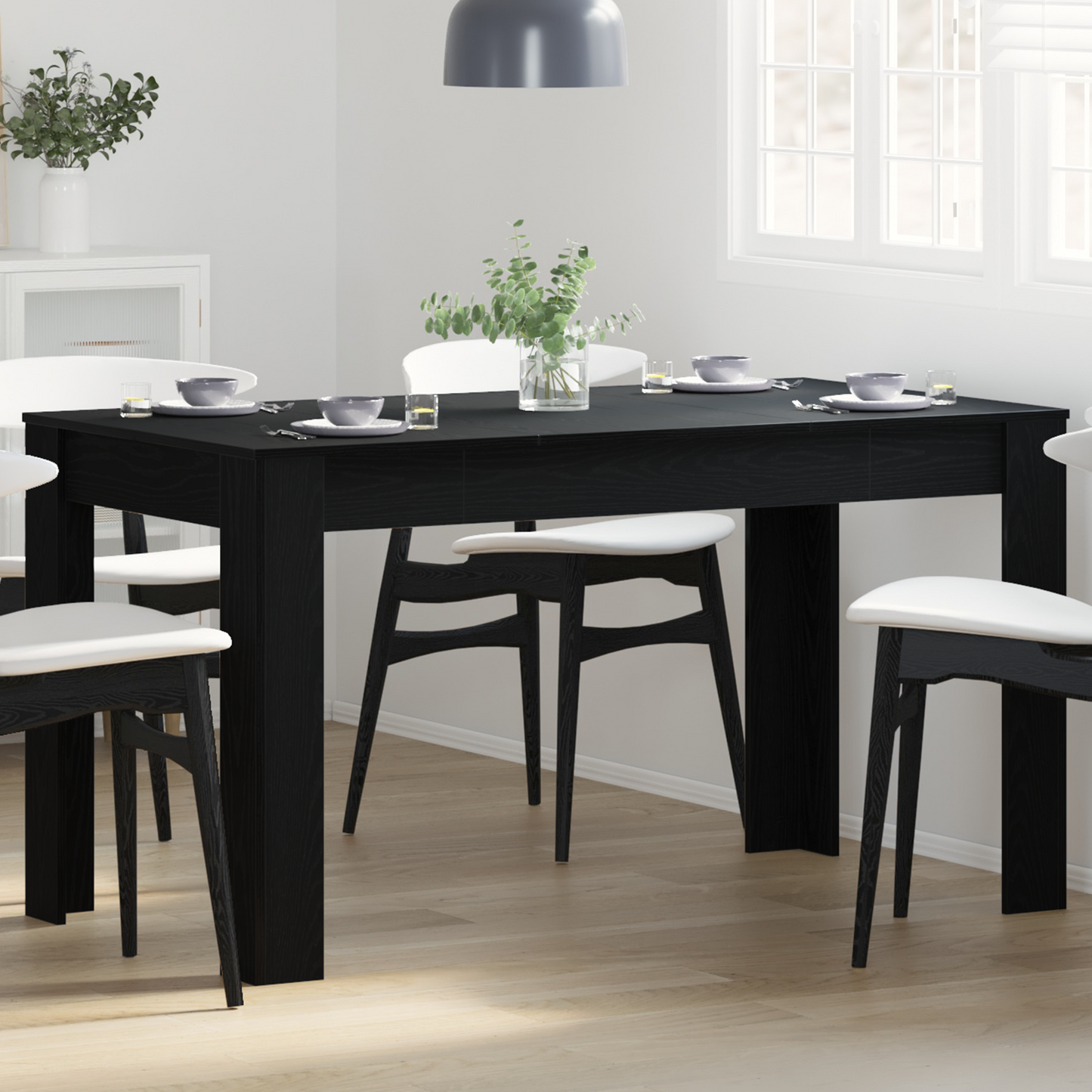 Modern Wooden 4 Person Dining Table Wood Dinner Kitchen Tables Sturdy