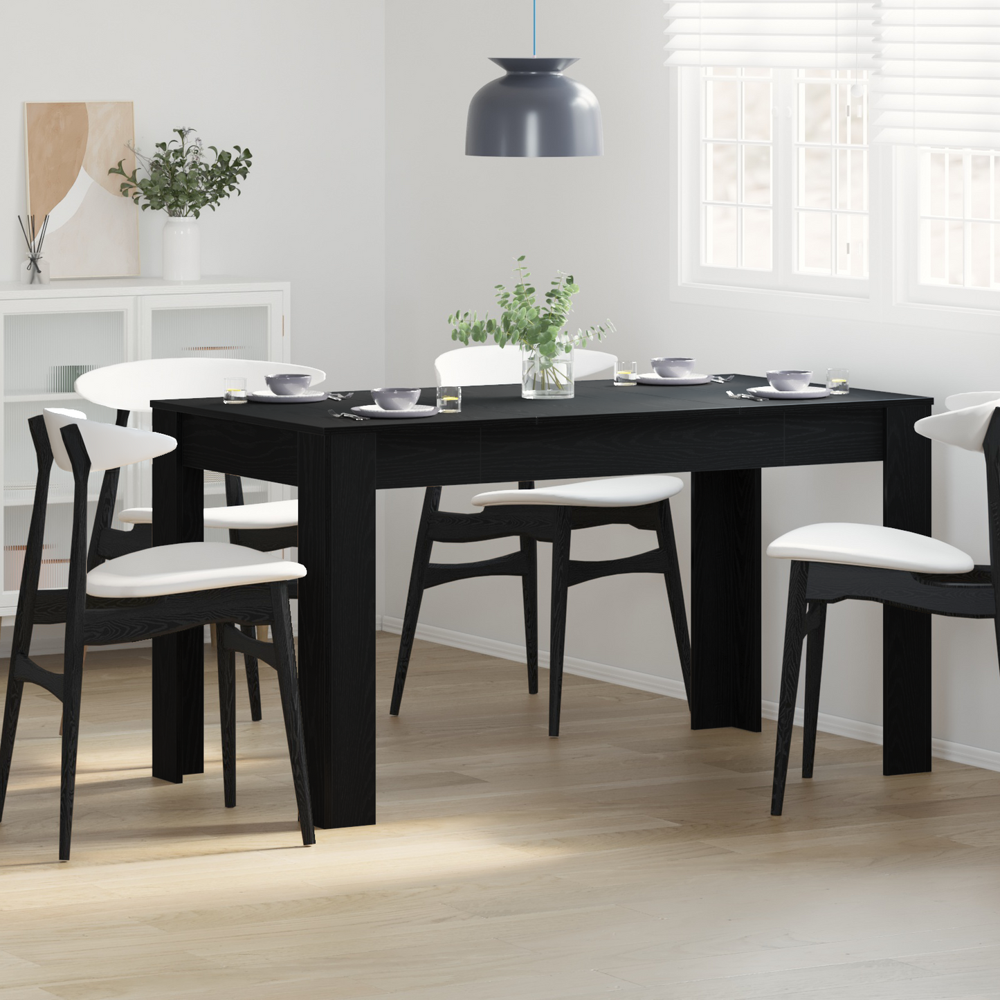 Modern Wooden 4 Person Dining Table Wood Dinner Kitchen Tables Sturdy