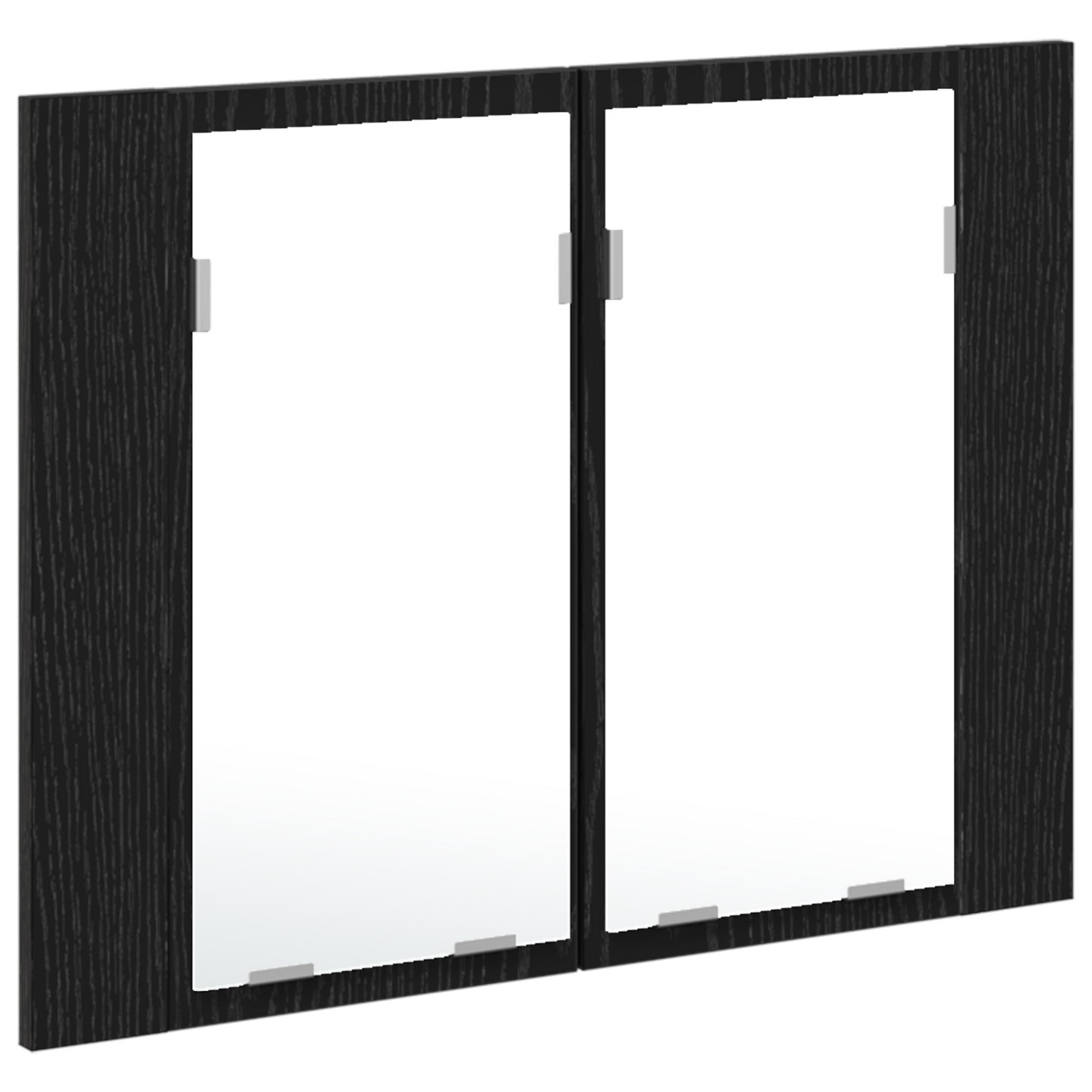 Bathroom Mirror Cabinet with Shelf Black oak 60 x 12 x 45 cm