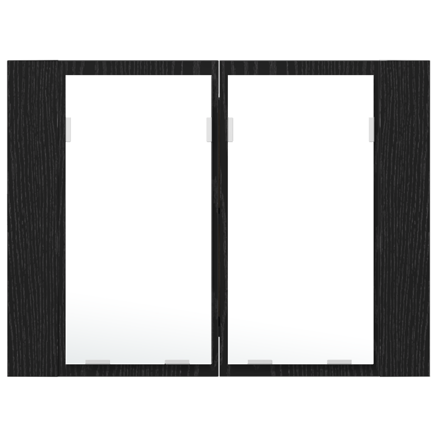 Bathroom Mirror Cabinet with Shelf Black oak 60 x 12 x 45 cm