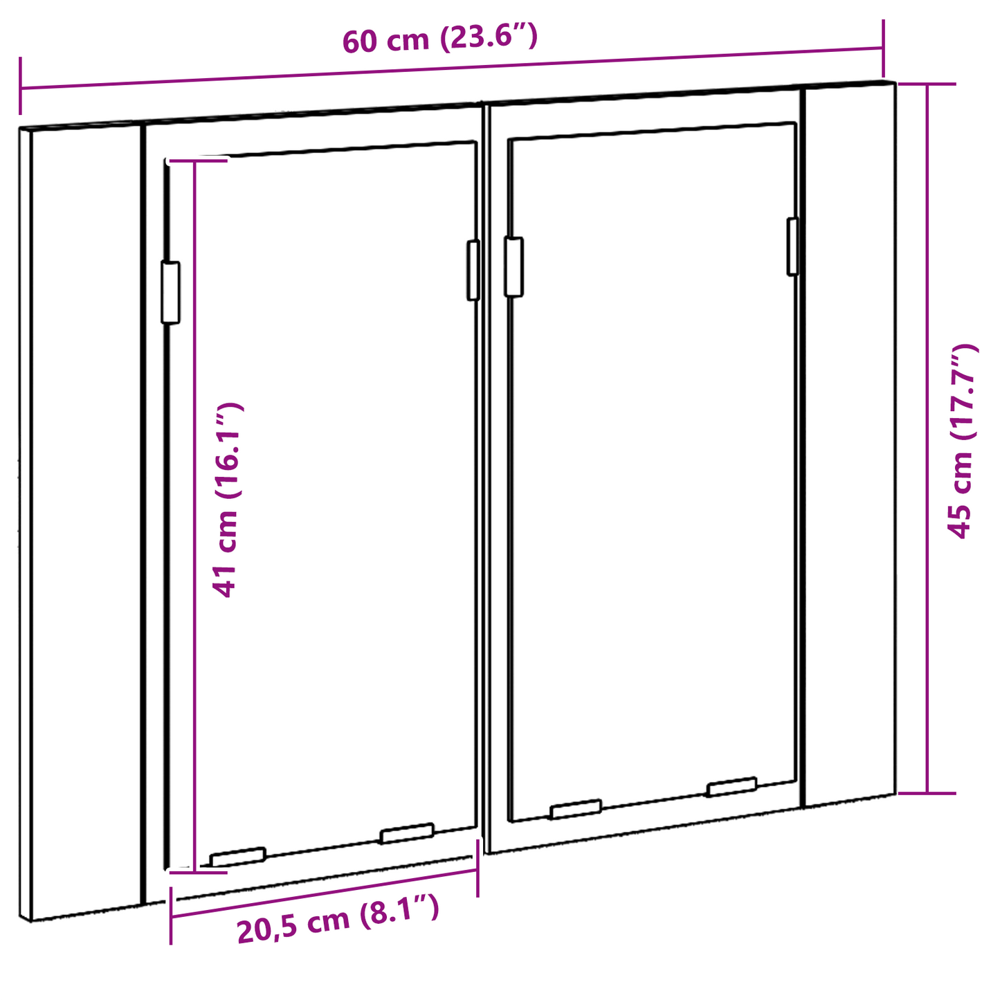 Bathroom Mirror Cabinet with Shelf Black oak 60 x 12 x 45 cm