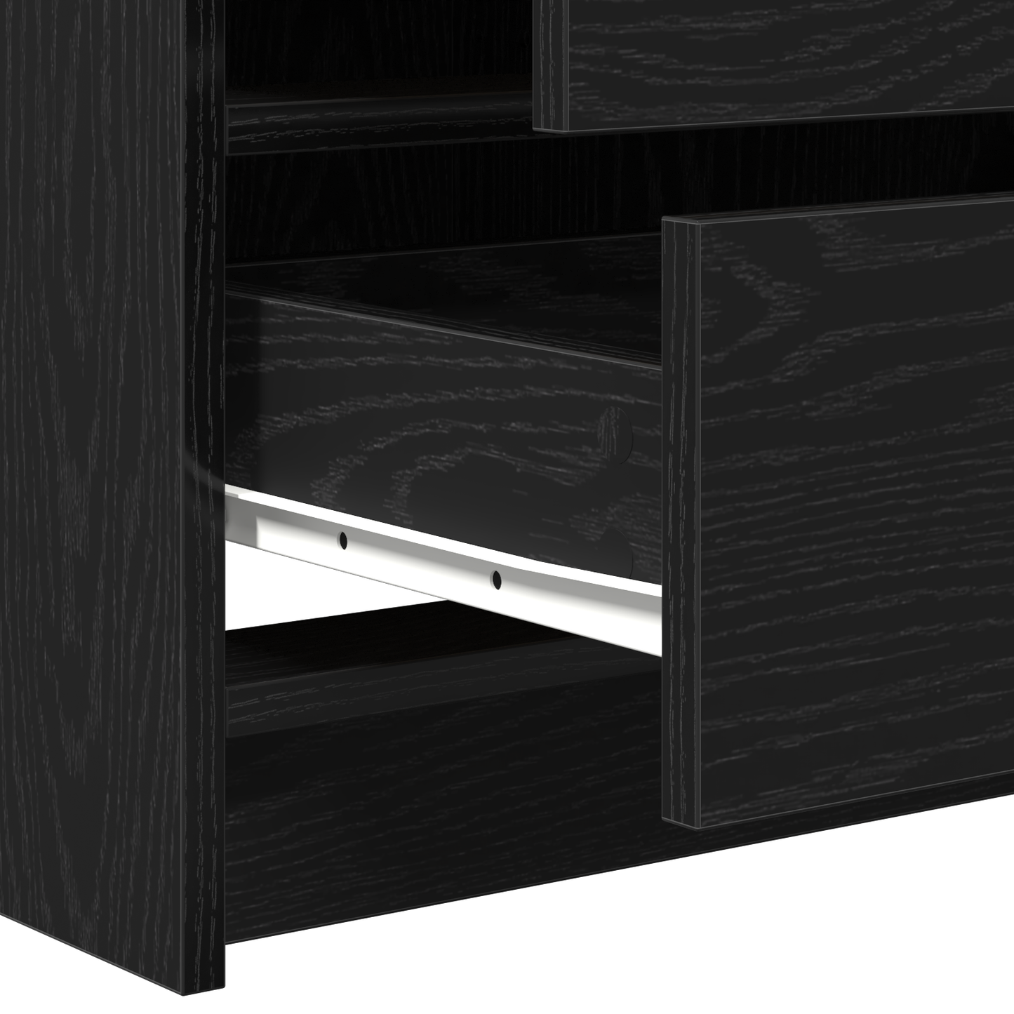 Modern Wooden Dressing Table Makeup Vanity Desk Table With 2 Drawers & LED Mirror