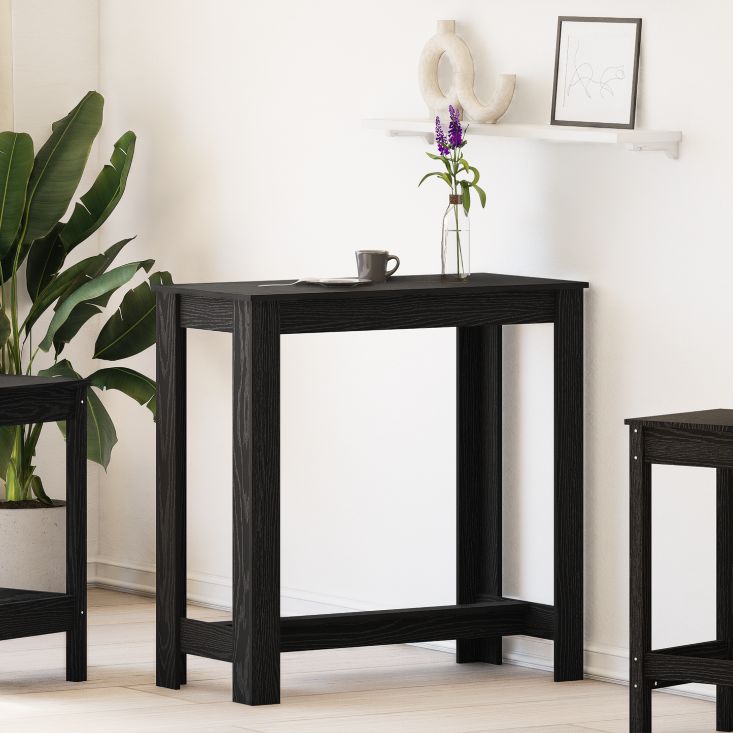 Modern Wooden Kitchen Dining Room High Bar Table Wood Rectangular Tables