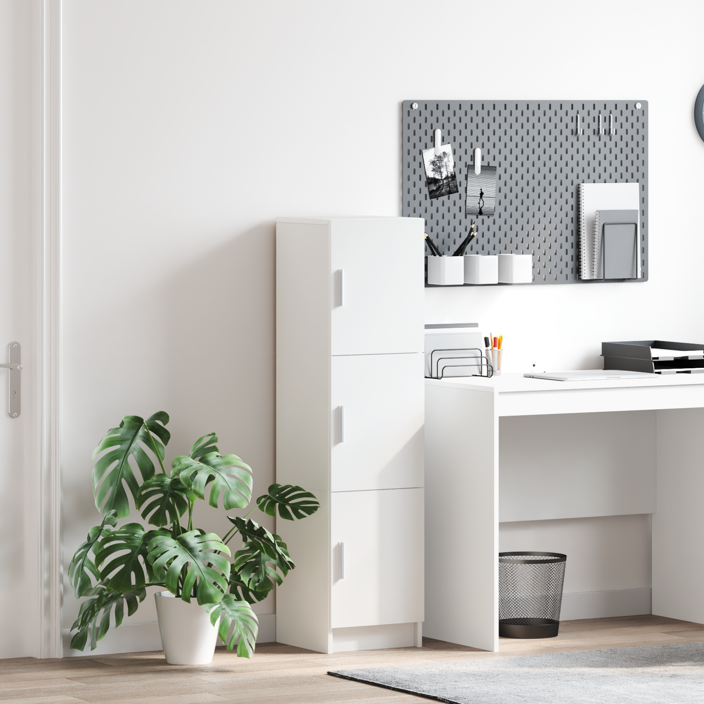Highboard White 31.5 x 32 x 124 cm Engineered wood