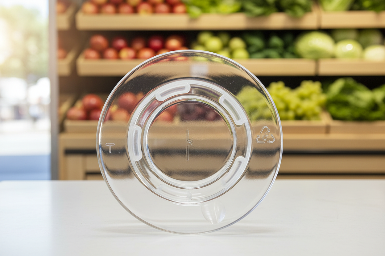 90Mm Flat Ps's Slot Cold Cup Lid 16-22Oz Mk90