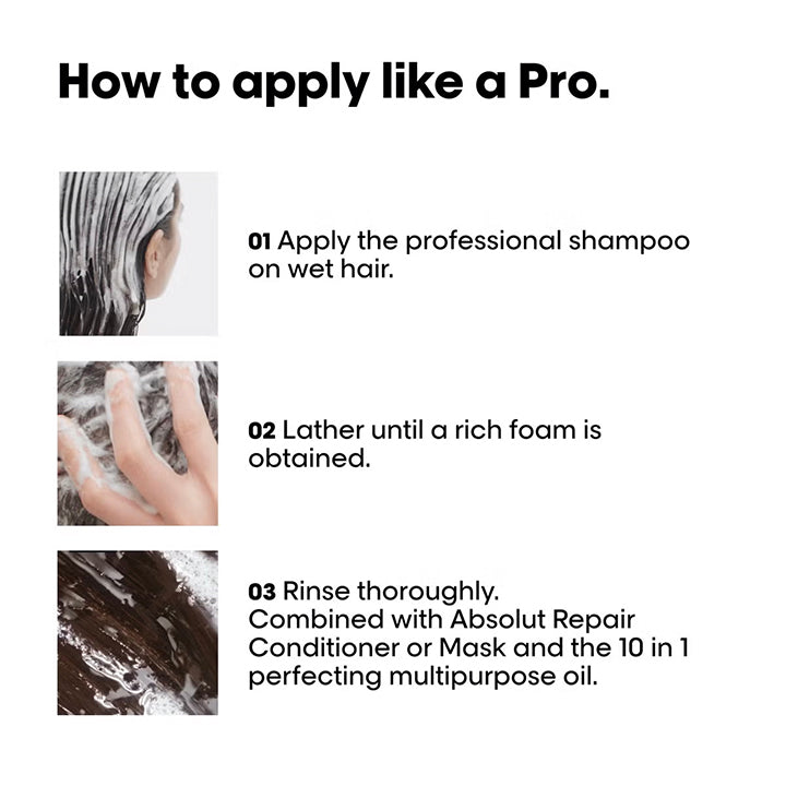 L'Oréal Professionnel Serié Expert Absolut Repair Shampoo for Intense Damage Repair & Nourishment for Dry & Damaged Hair 1500 ml/50.72 oz