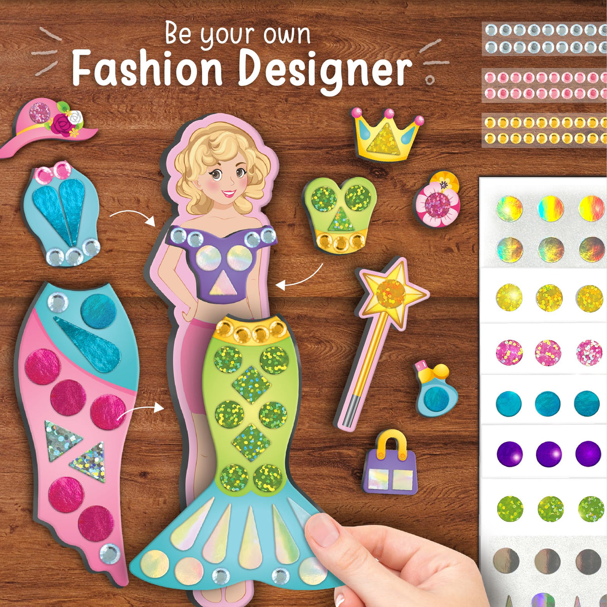 Imagimake DIY Magnetic Dress-Up Princess | 30-Piece Magnetic Dress-Up Toys for Kids