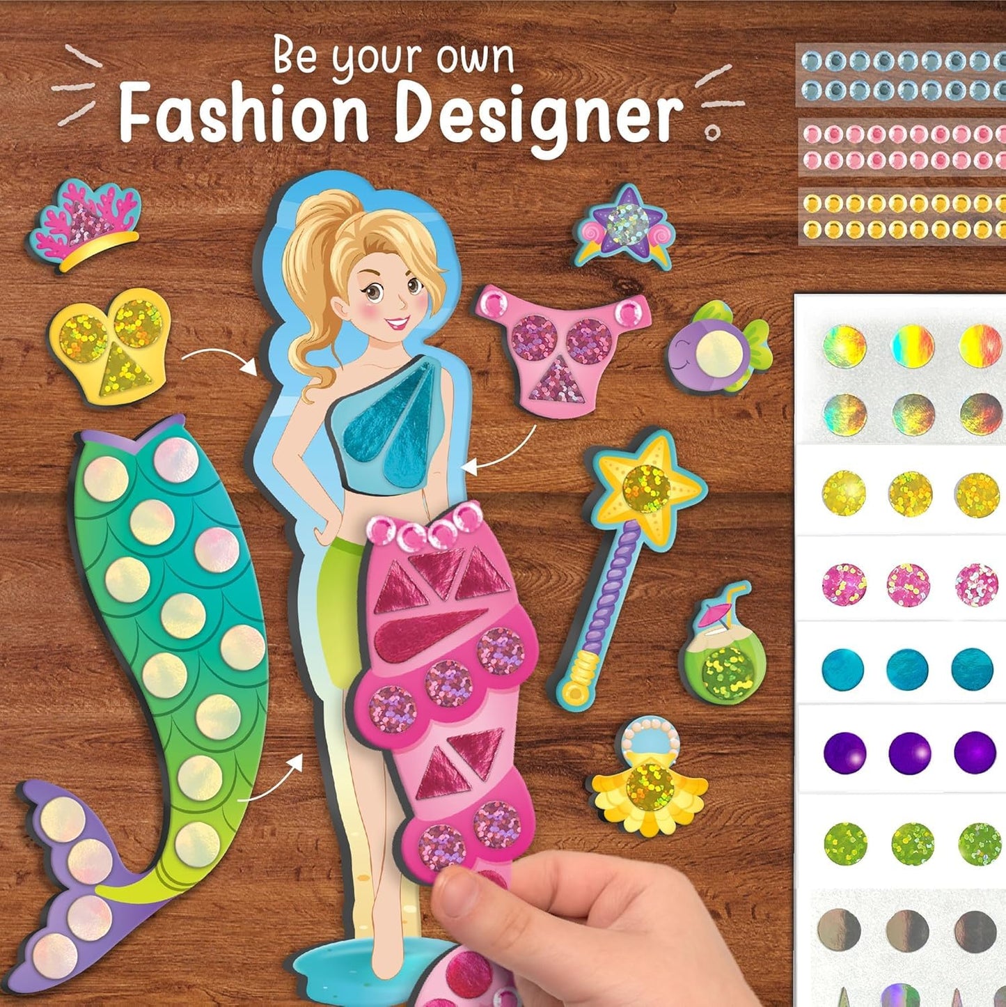 Imagimake DIY Magnetic Dress-Up Mermaid Kit – 30 Outfits & Accessories