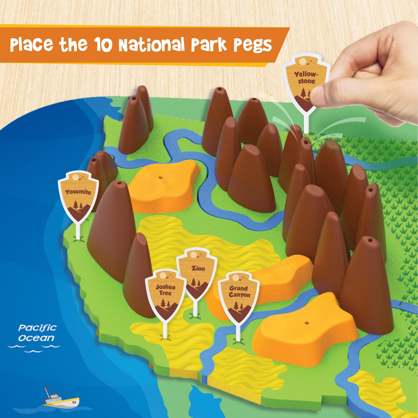 Imagimake Mapology USA Puzzle – 3D Physical Features Map for Kids 8–13