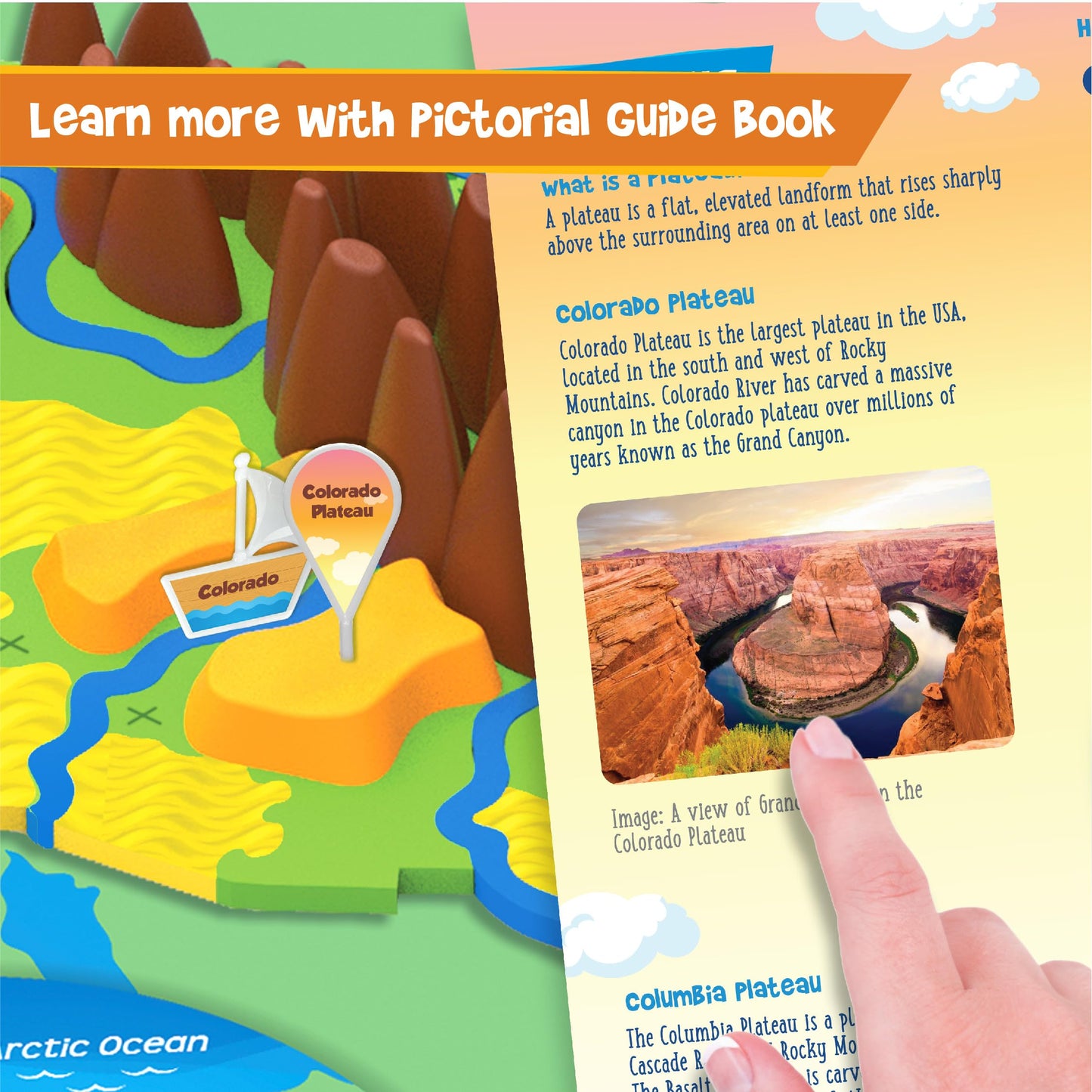 Imagimake Mapology USA Puzzle – 3D Physical Features Map for Kids 8–13