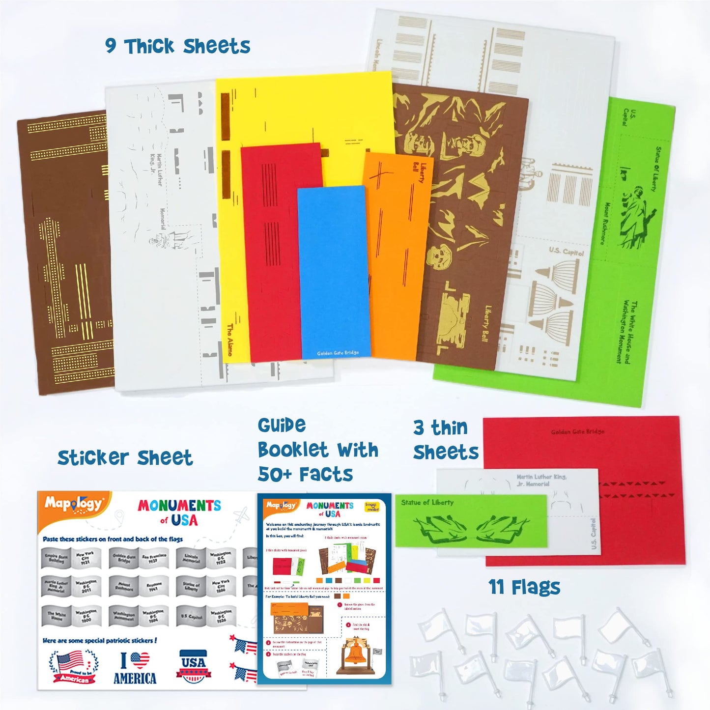 Imagimake Mapology Monuments of USA | 3D Puzzles for Kids 5+