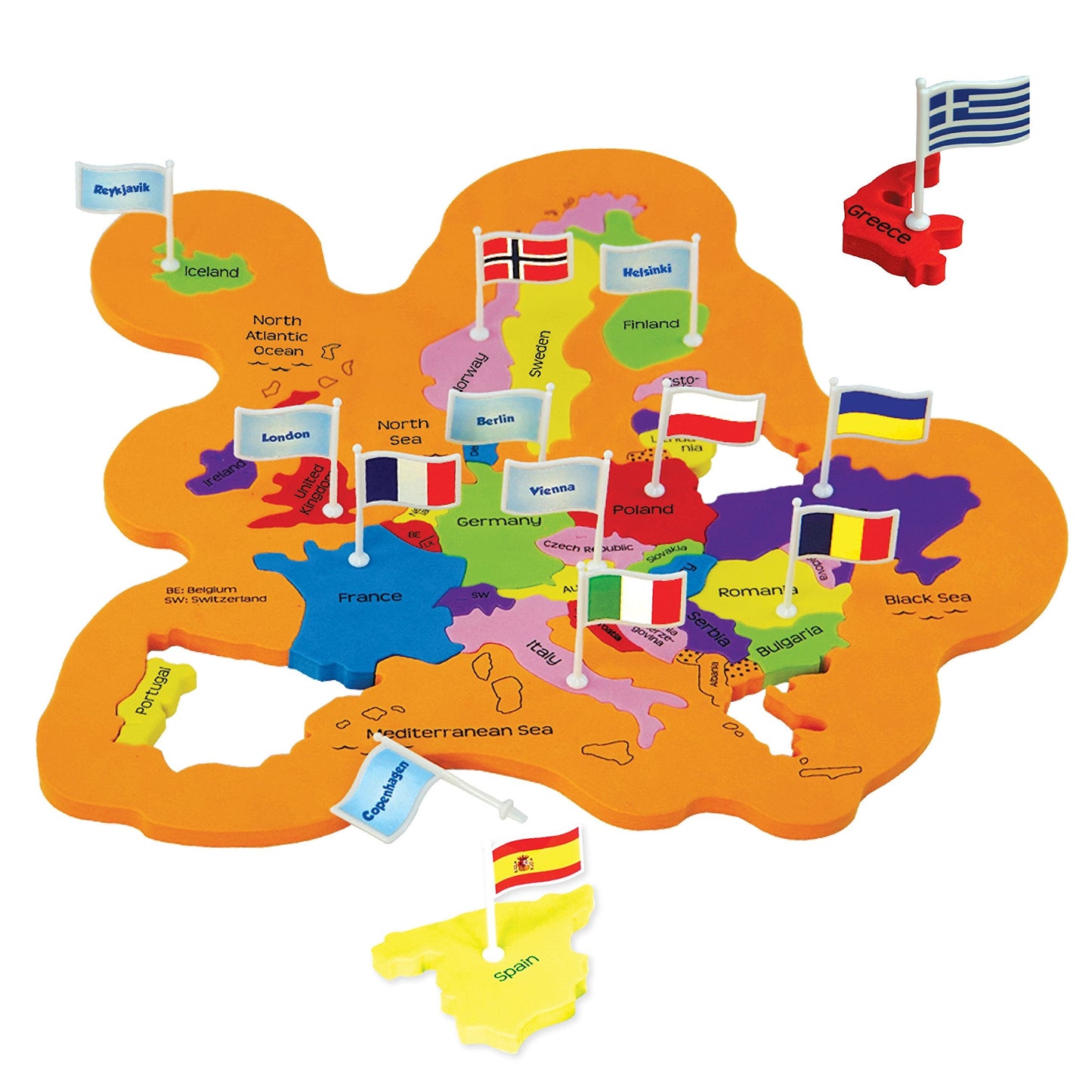 Imagimake Mapology World Map Puzzle – Flags & Capitals | Educational Jigsaw for Kids 5-12 | Geography Gifts