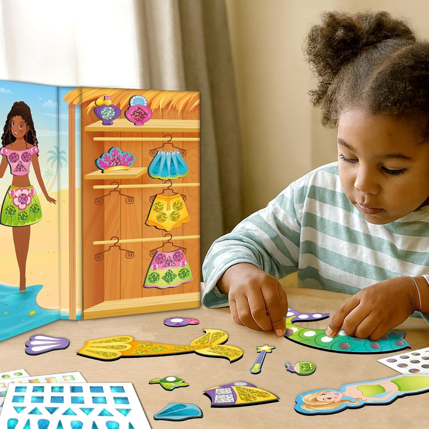 Imagimake DIY Magnetic Dress-Up Mermaid Kit – 30 Outfits & Accessories
