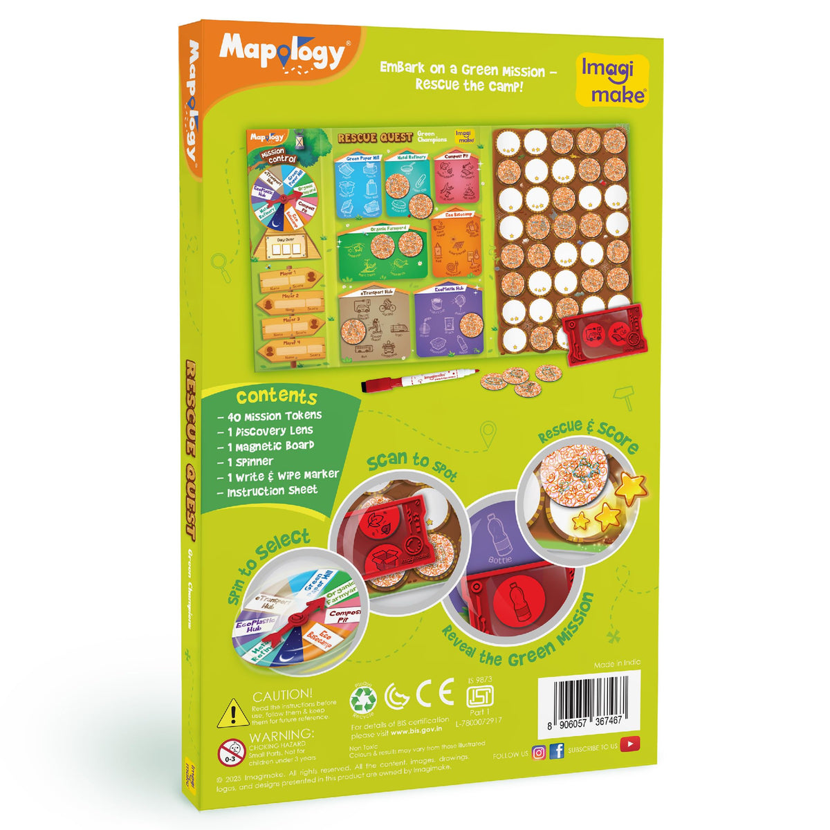 Imagimake Rescue Quest – Green Champions | Eco Education Board Game for Kids 5-10