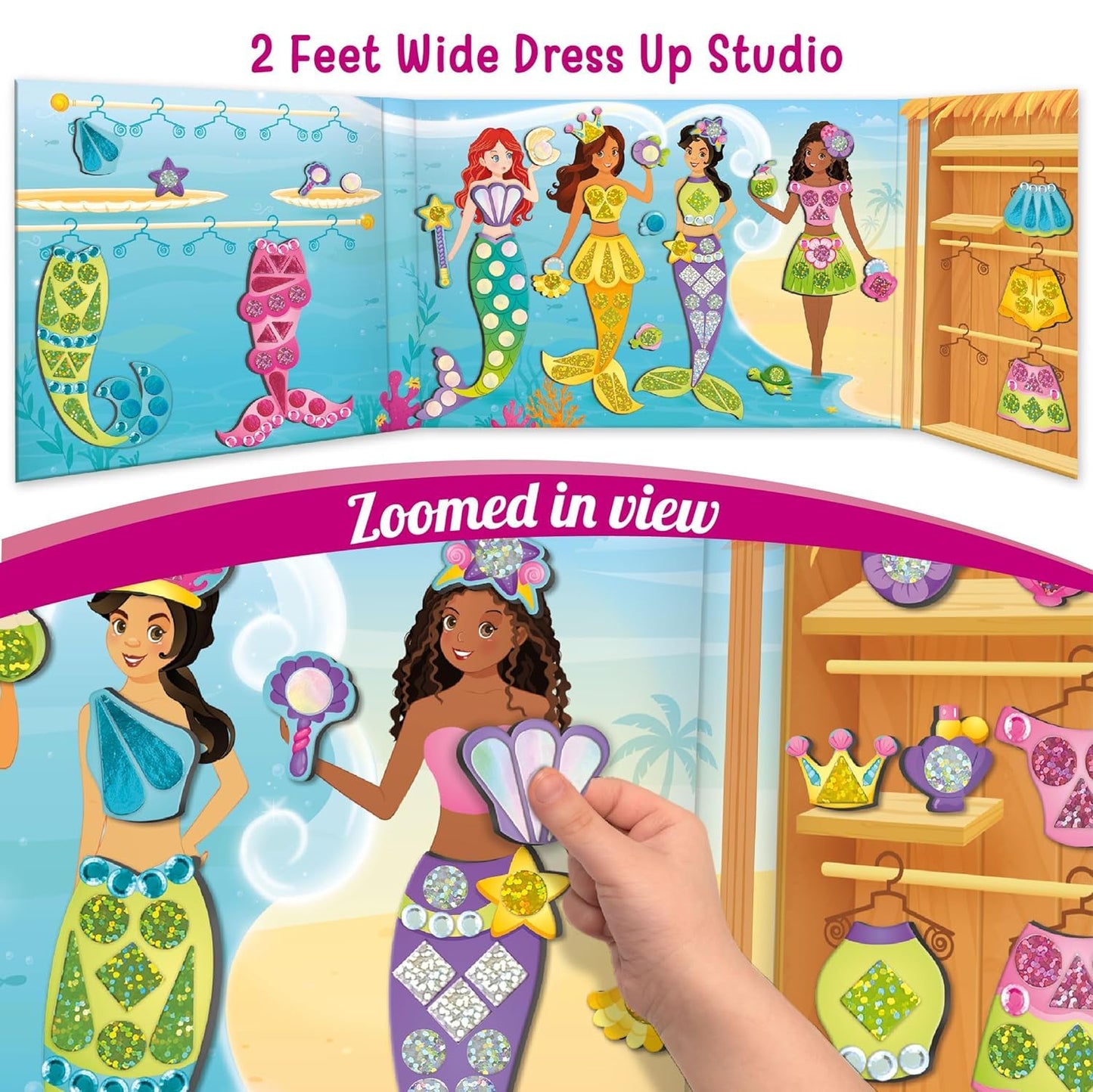 Imagimake DIY Magnetic Dress-Up Mermaid Kit – 30 Outfits & Accessories