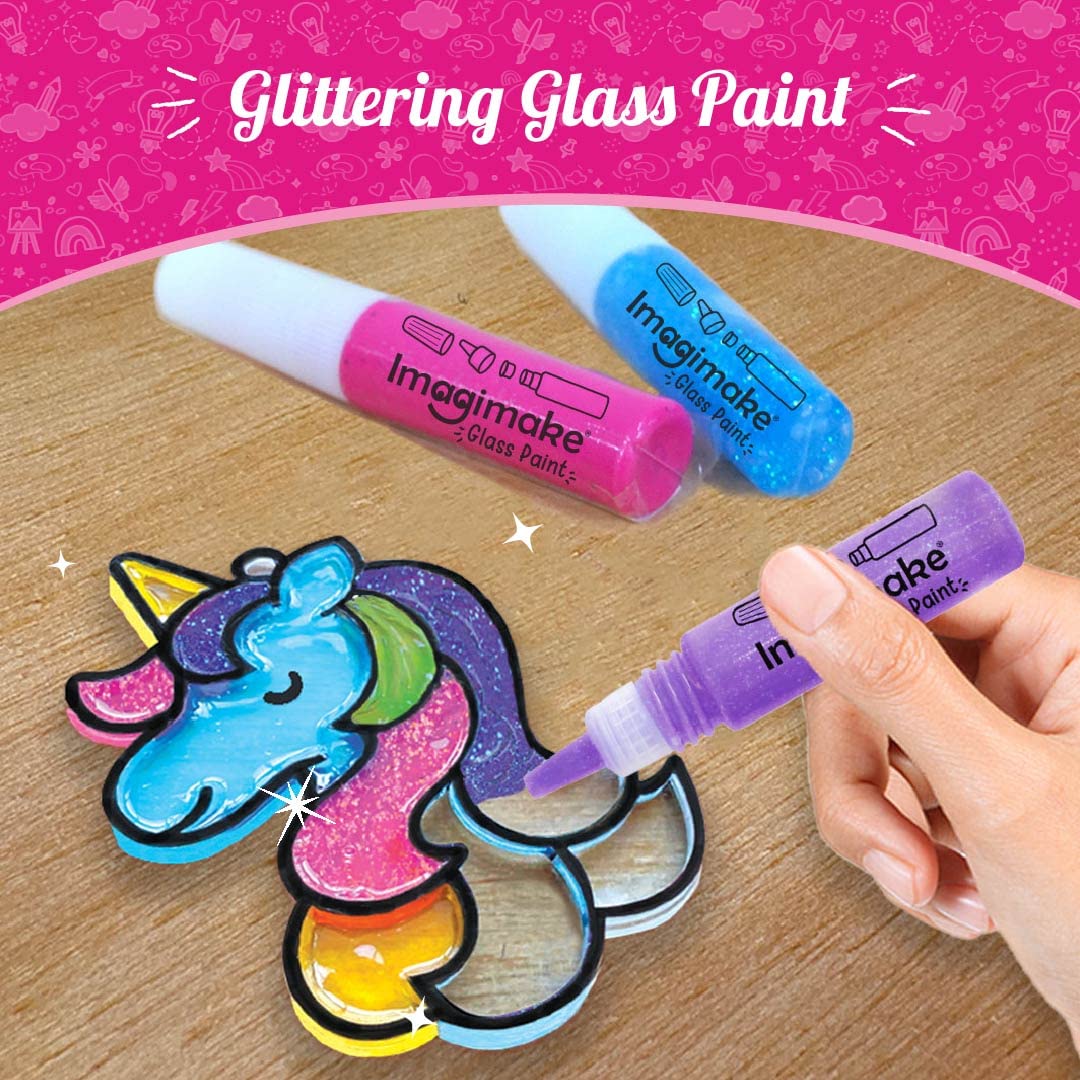 Imagimake Window Art Princess & Unicorn Suncatcher Kit for Kids 5–8