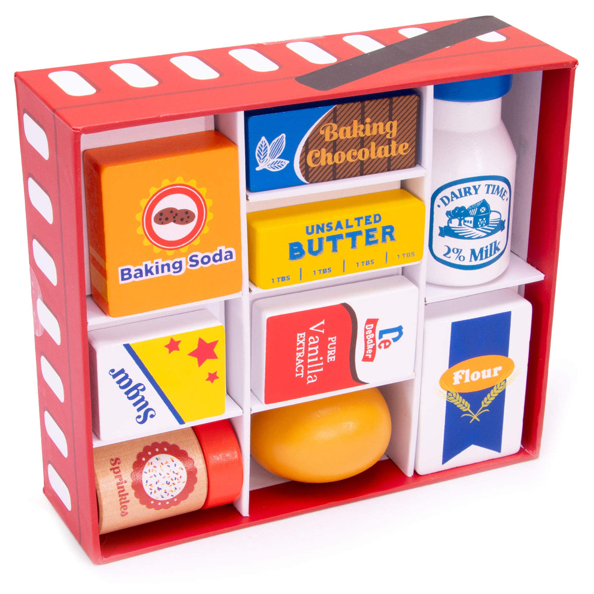 Imagination Generation Baker's Mart Ingredient Set | Wooden Pretend Play Food & Kitchen Toys