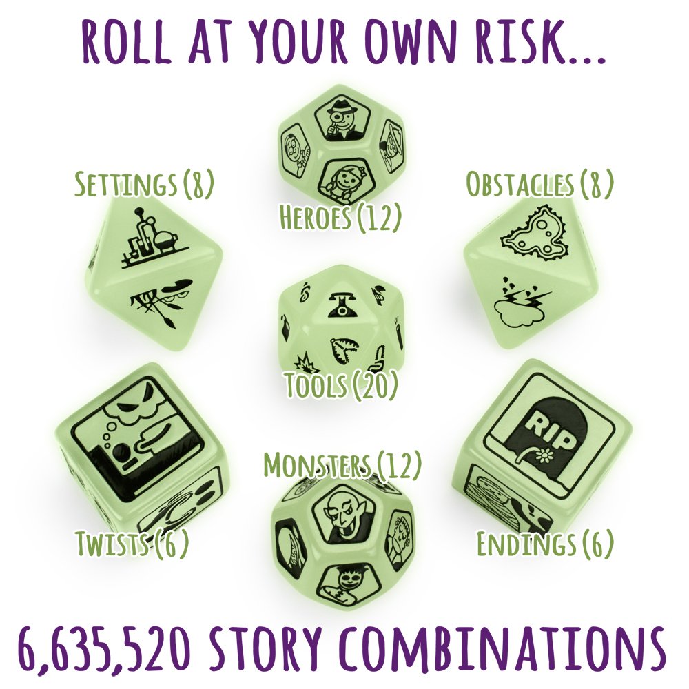 Story Time Dice: Scary Tales - Glows in the Dark | Imagination Generation