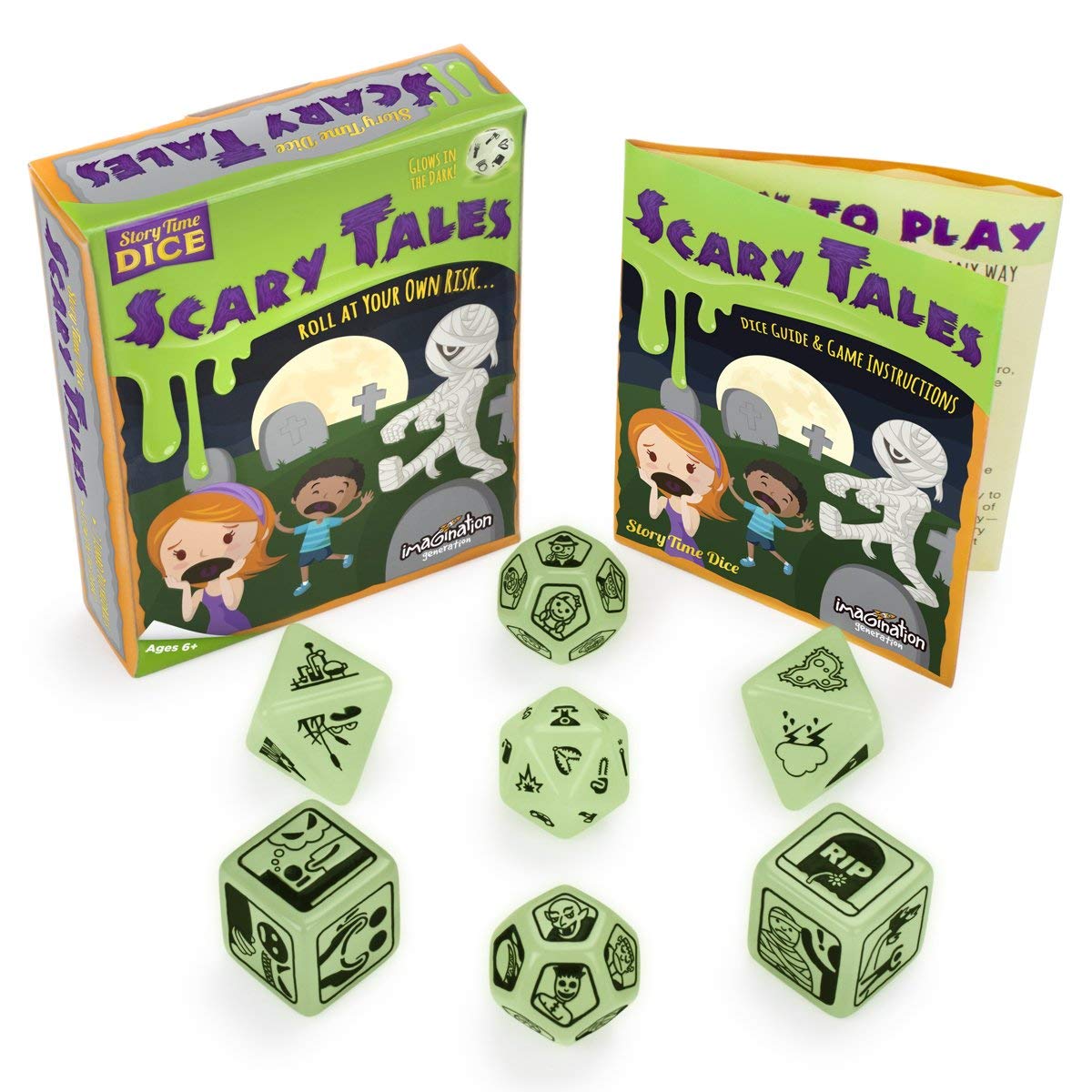 Story Time Dice: Scary Tales - Glows in the Dark | Imagination Generation