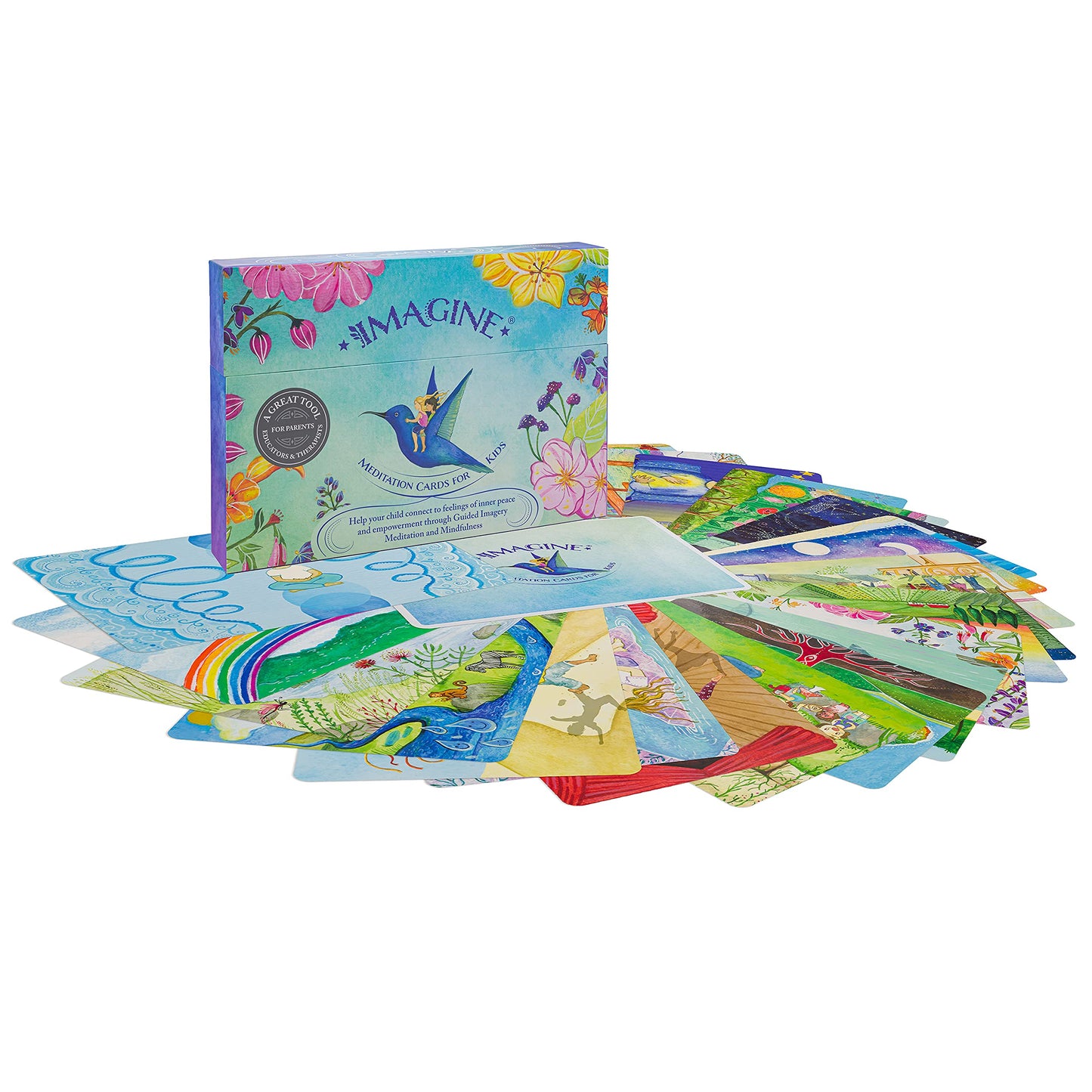 Imagine Meditation Cards for Kids – Award-Winning Mindfulness Kit for Focus & Relaxation