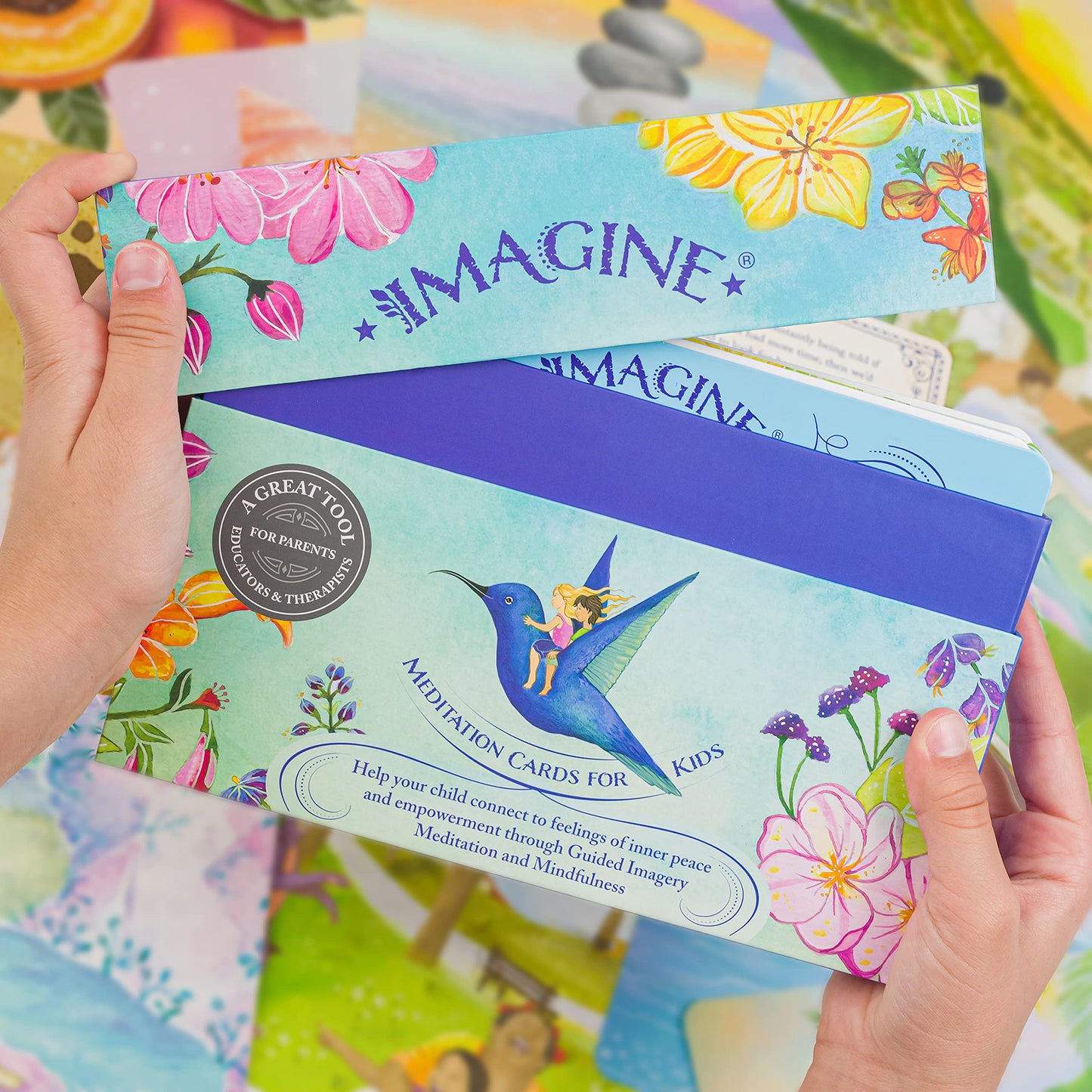 Imagine Meditation Cards for Kids – Award-Winning Mindfulness Kit for Focus & Relaxation