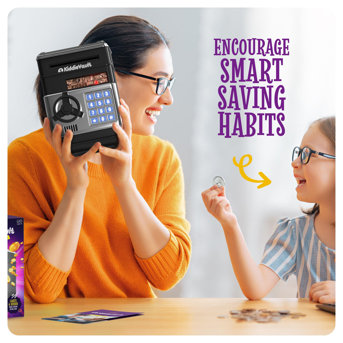 Imagineers KiddieVault: Electronic Piggy Bank with Passcode & ATM Safe
