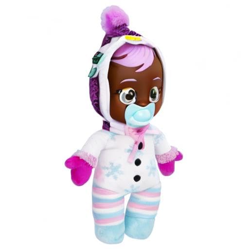Cry Babies Tiny Cuddles Christmas Holly — 9\" Baby Doll with Real Tears & Snowman Pajamas | IMC Toys
