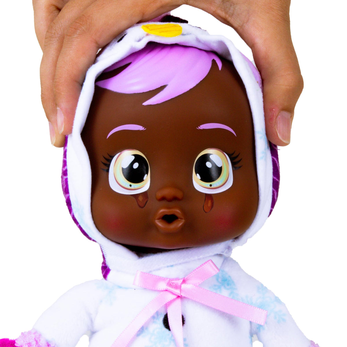 Cry Babies Tiny Cuddles Christmas Holly — 9\" Baby Doll with Real Tears & Snowman Pajamas | IMC Toys