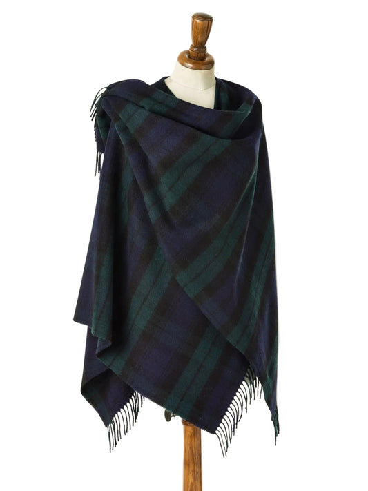 Black Watch Tartan –  Acrylic Wool Scottish Cape Wrap, Luxury Heritage Plaid by Kilts Boutique