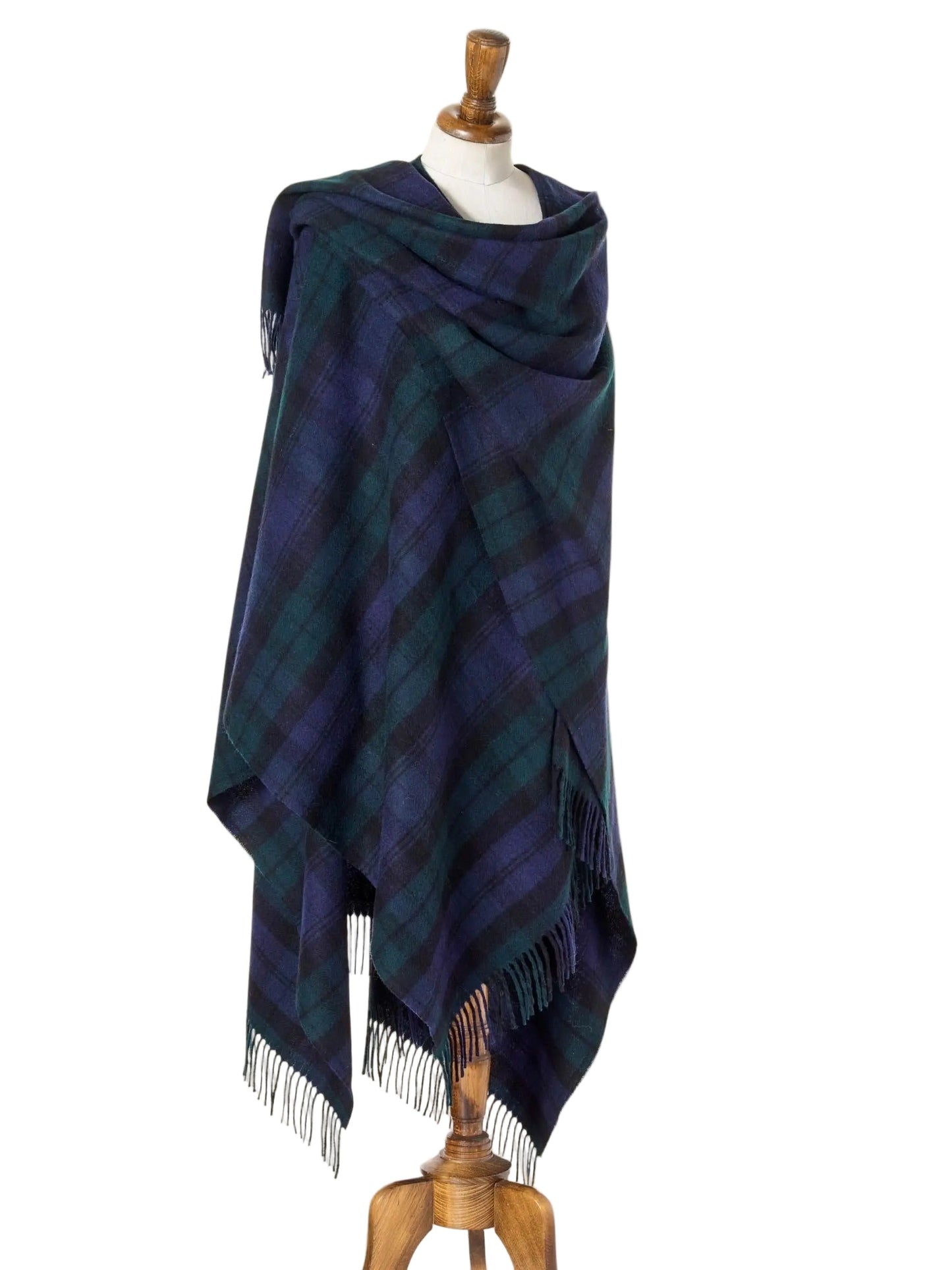 Black Watch Tartan –  Acrylic Wool Scottish Cape Wrap, Luxury Heritage Plaid by Kilts Boutique