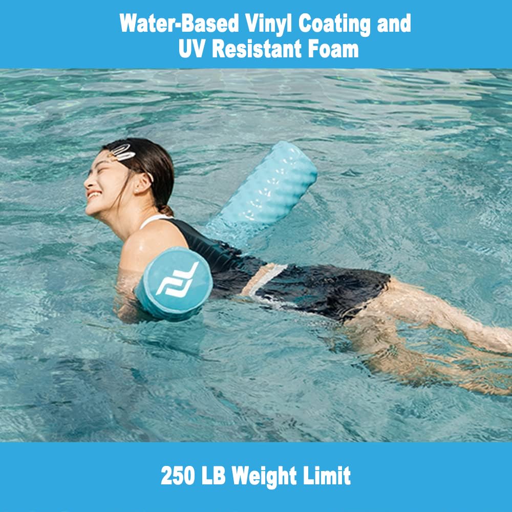 IMMERSA Jumbo Pool Noodle Teal – 46 in x 5.5 in, Water-Based Coating, UV-Resistant Foam