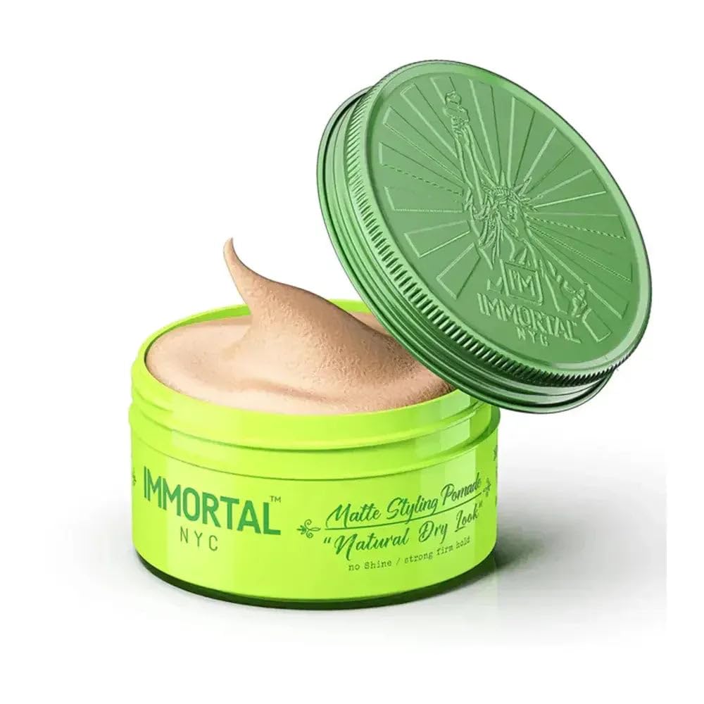 Immortal NYC Natural Dry Look Hair Wax – 8/9 Hold, Matte Finish, All-Natural, Water-Based