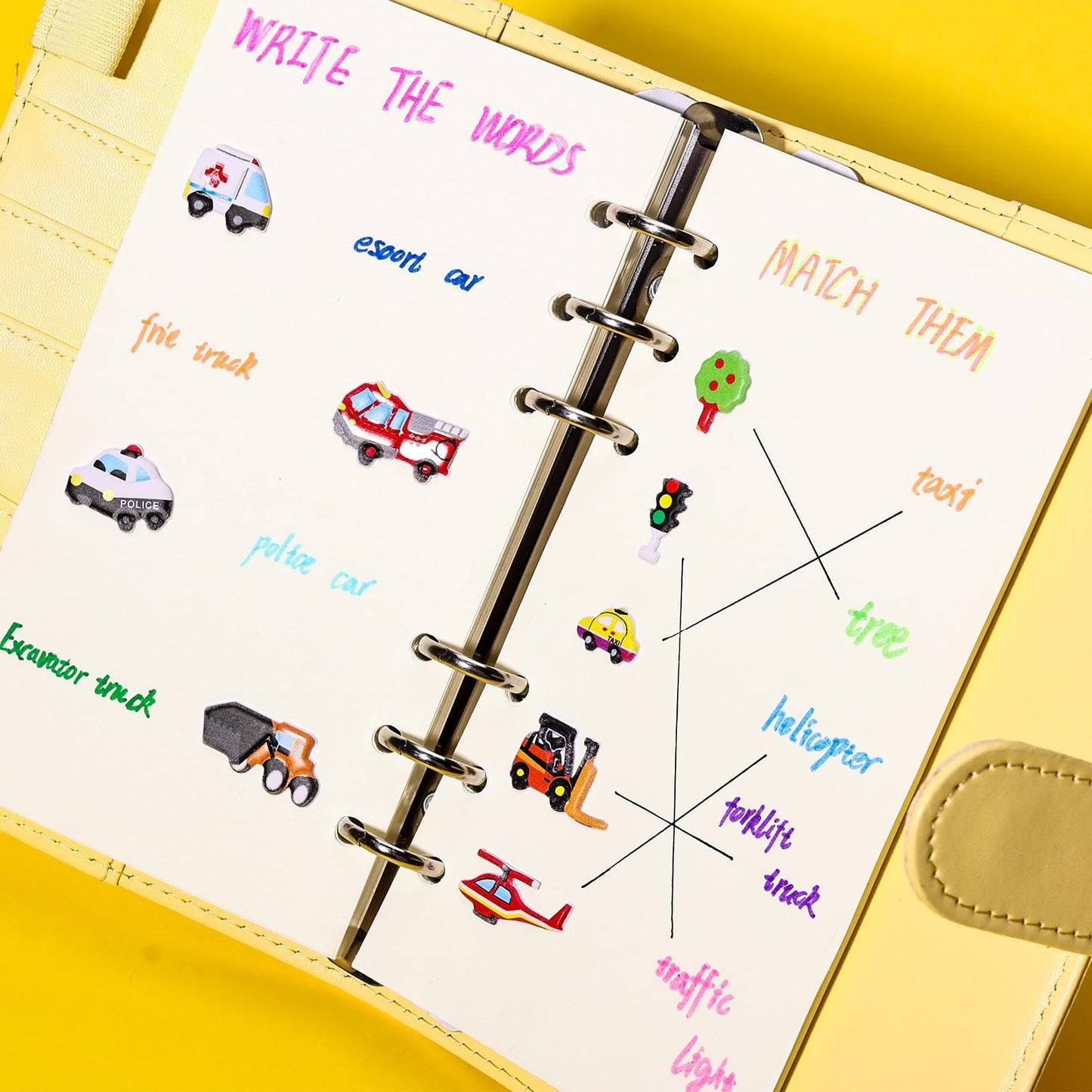 IMNEXT2U 3D Puffy Stickers for Kids – 4 Sheets Vehicle Sticker Pack