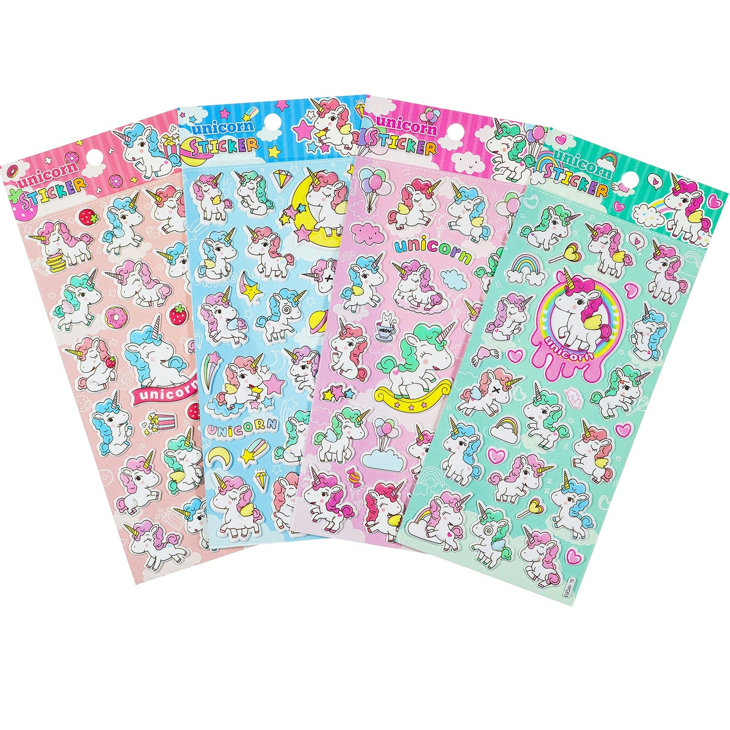 IMNEXT2U Puffy Stickers for Girls — 4 Sheets, 80+ 3D Kawaii Decals, Waterproof & Reusable
