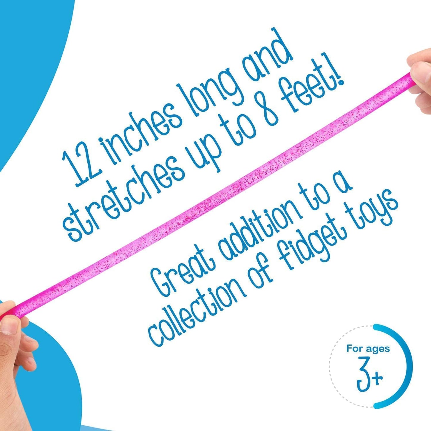 IMPRESA Glitter Sensory Noodle Strands — Monkey Noodle Fidget 5-Pack