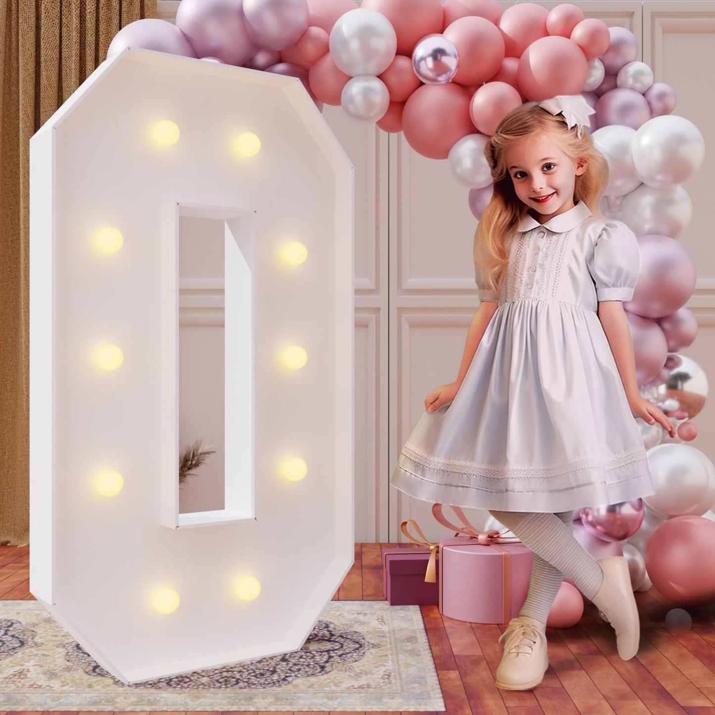imprsv 4FT Marquee Letter O – Large Light Up Party Decor for Birthday & Wedding