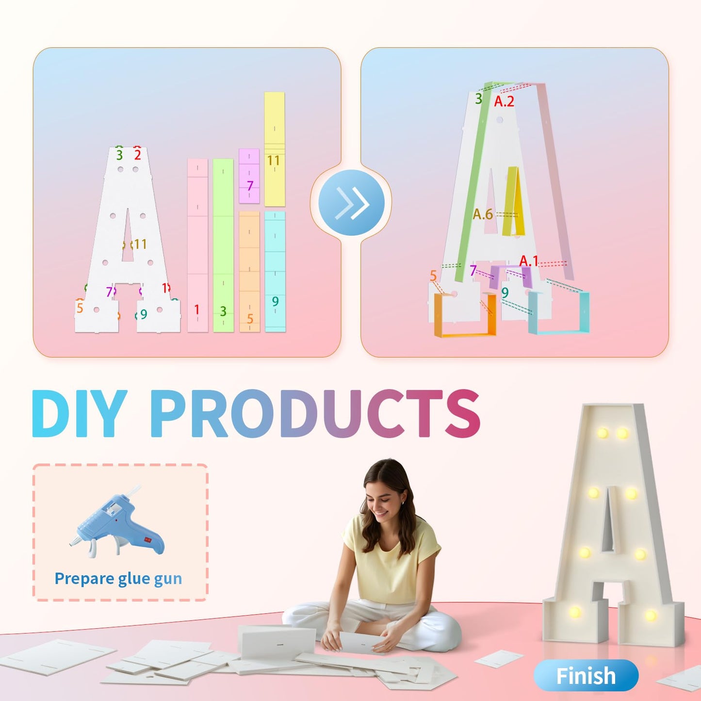 imprsv Marquee Y Letter – 3FT Light-Up Party Decor for Weddings, Birthdays & Baby Showers