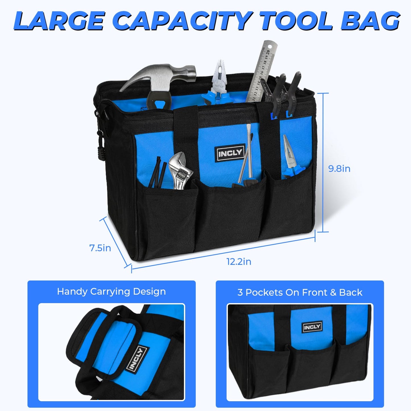 INCLY 24-Pcs Kids Real Tool Set with Tool Bag – Real-World DIY for Kids