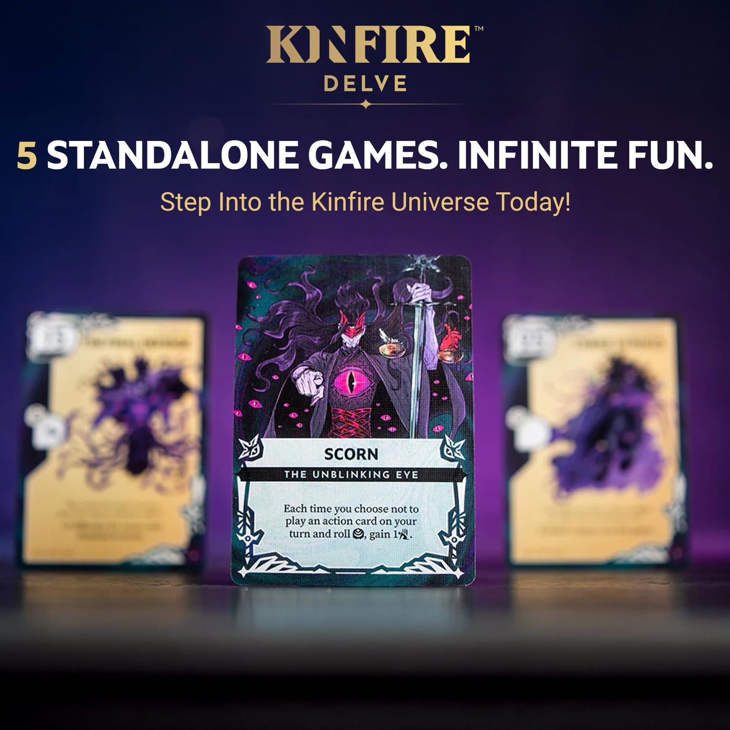 Kinfire Delve: Scorn’s Stockade – Solo or 2-Player Tactical Card & Dice Game | Incredible Dream