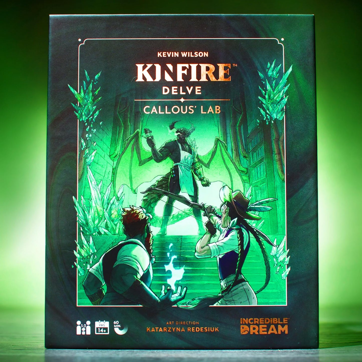 Kinfire Delve: Callous’ Lab – Tactical Solo or 2-Player Card & Dice Game | Incredible Dream