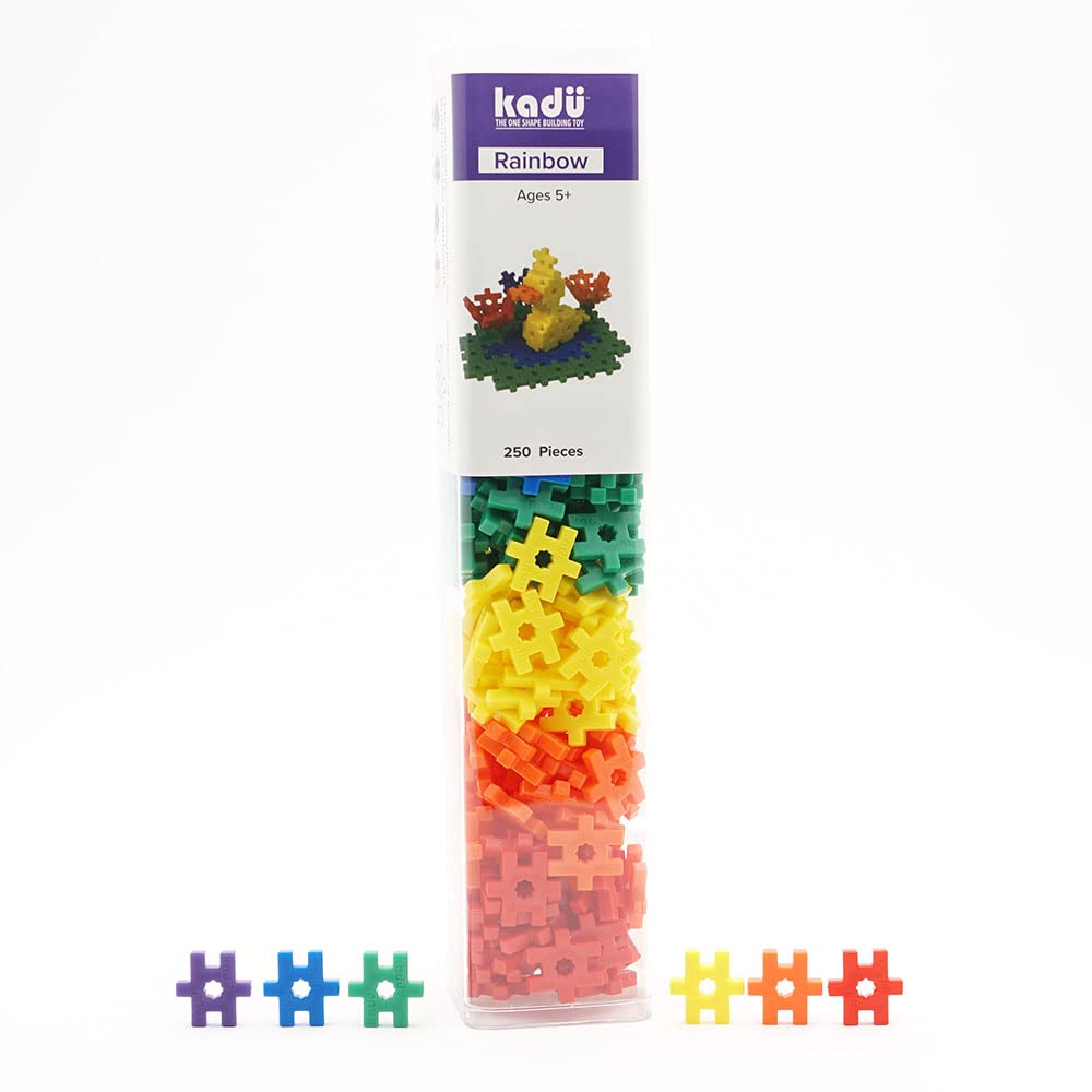 KADU Rainbow 250-Piece Set | Incredibly Interconnectable Toys – STEM/STEAM Building for Ages 5+