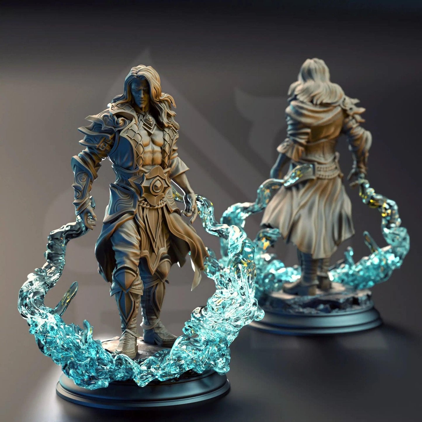 Indelian Katarin Ocean Soul Sorcerer - 3D Printed Sorcerer Character Miniature