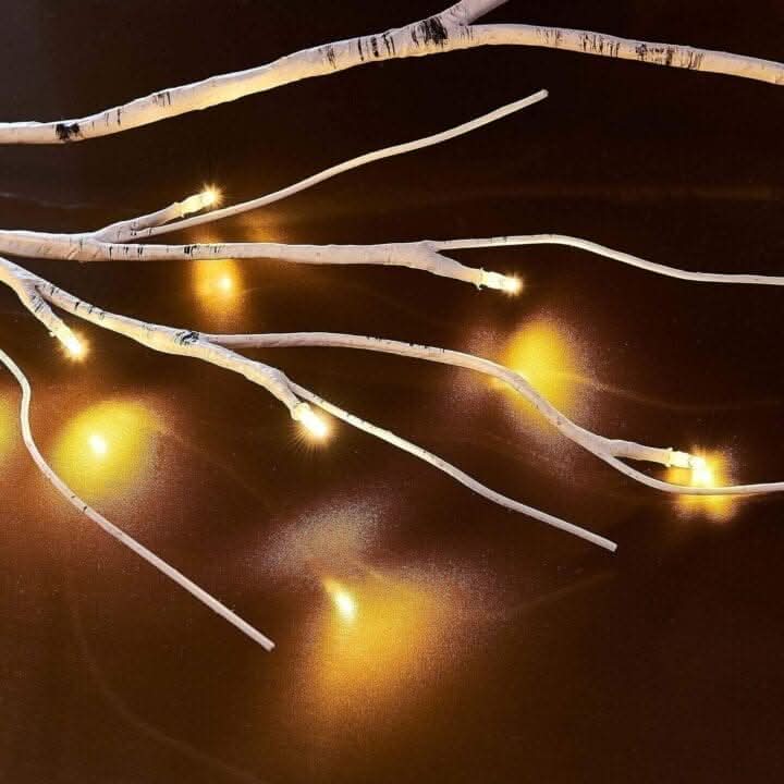 6ft LED Artificial Birch Garland Battery Operated Twig Decoration