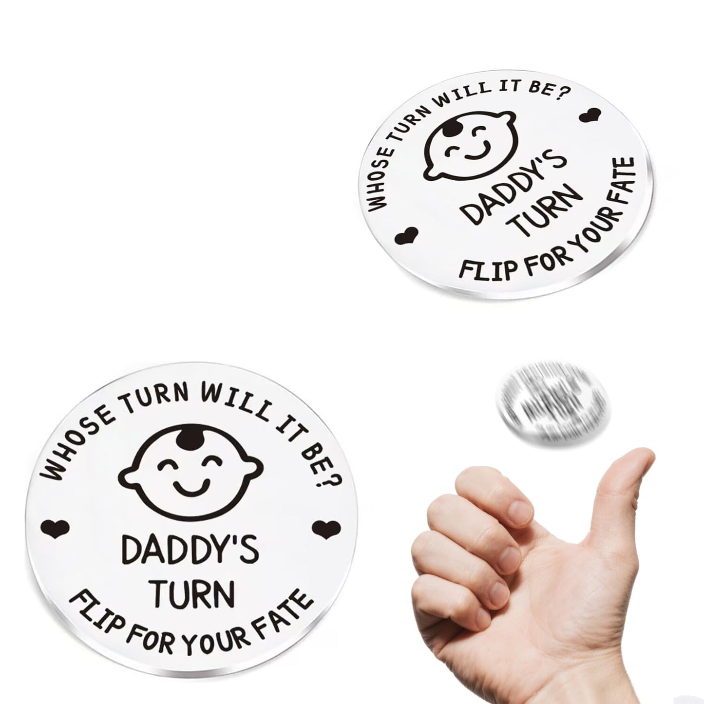 Infanote New Parents Decision Coin – Funny Mom & Dad Gift