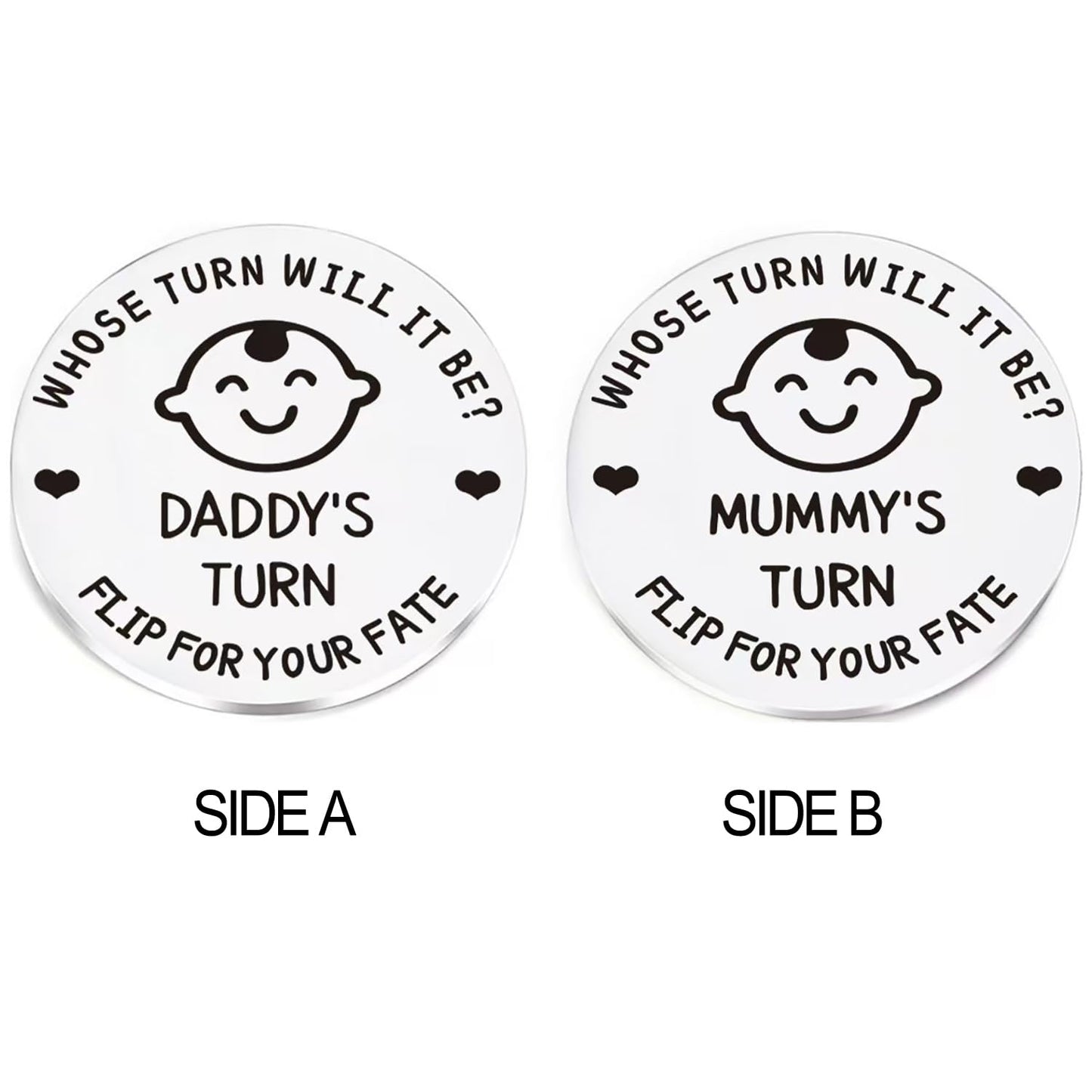 Infanote New Parents Decision Coin – Funny Mom & Dad Gift