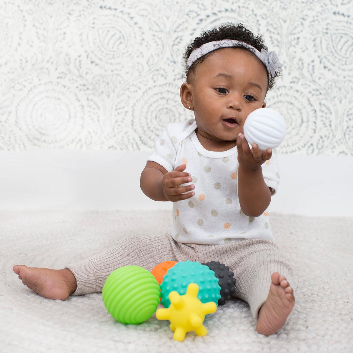 Infantino Textured Multi Ball Set | Sensory Toys for 6+ Months | 6-Piece